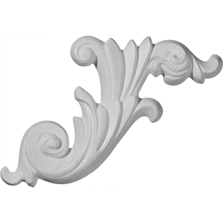 Ekena Millwork 15 3/4"W x 7 1/8"H x 1"P Loera Scroll Onlay, Right ONL15X07LO-R